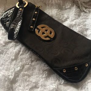 Marc Ecko Clutch Logo Wristlet W/Leather/Studs